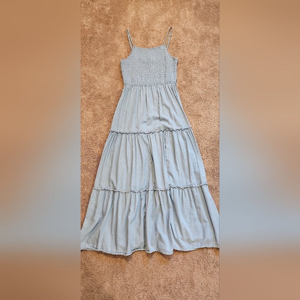 Blue Tiered Dress